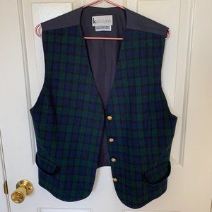 Plaid Wool Vest